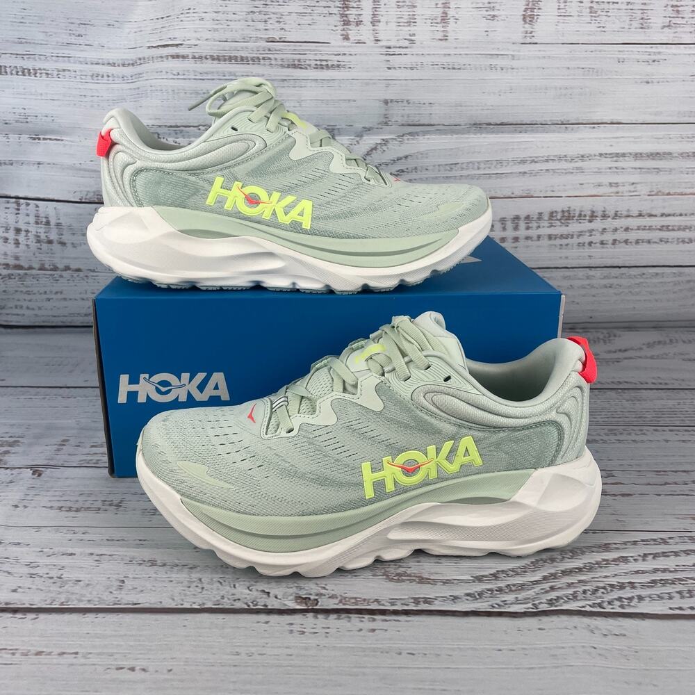 Hoka One Gaviota 6 Womens Sz 9B Running Shoes Sea Glass / Sage